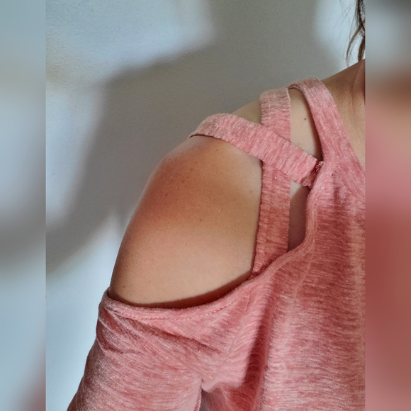 White Birch Open Shoulder top Size Large New no tags - Picture 6 of 7